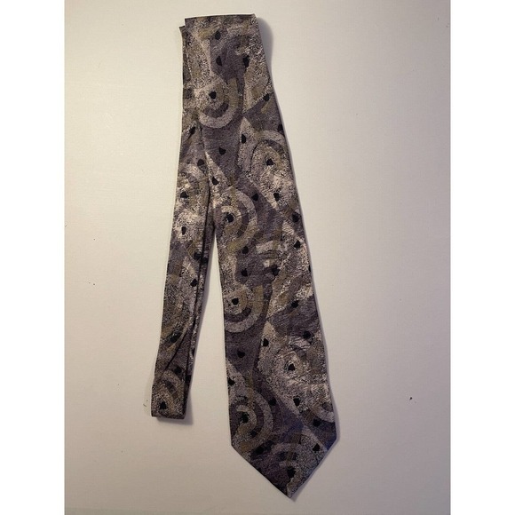 Manzoni Men's Silk Tie Gray - Picture 3 of 5
